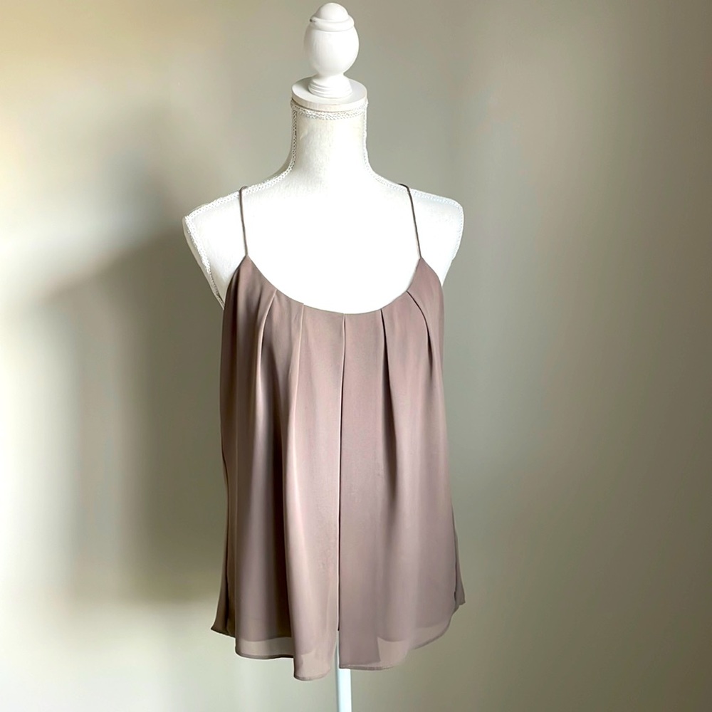 Naked zebra coffee colored spaghetti strap top size small